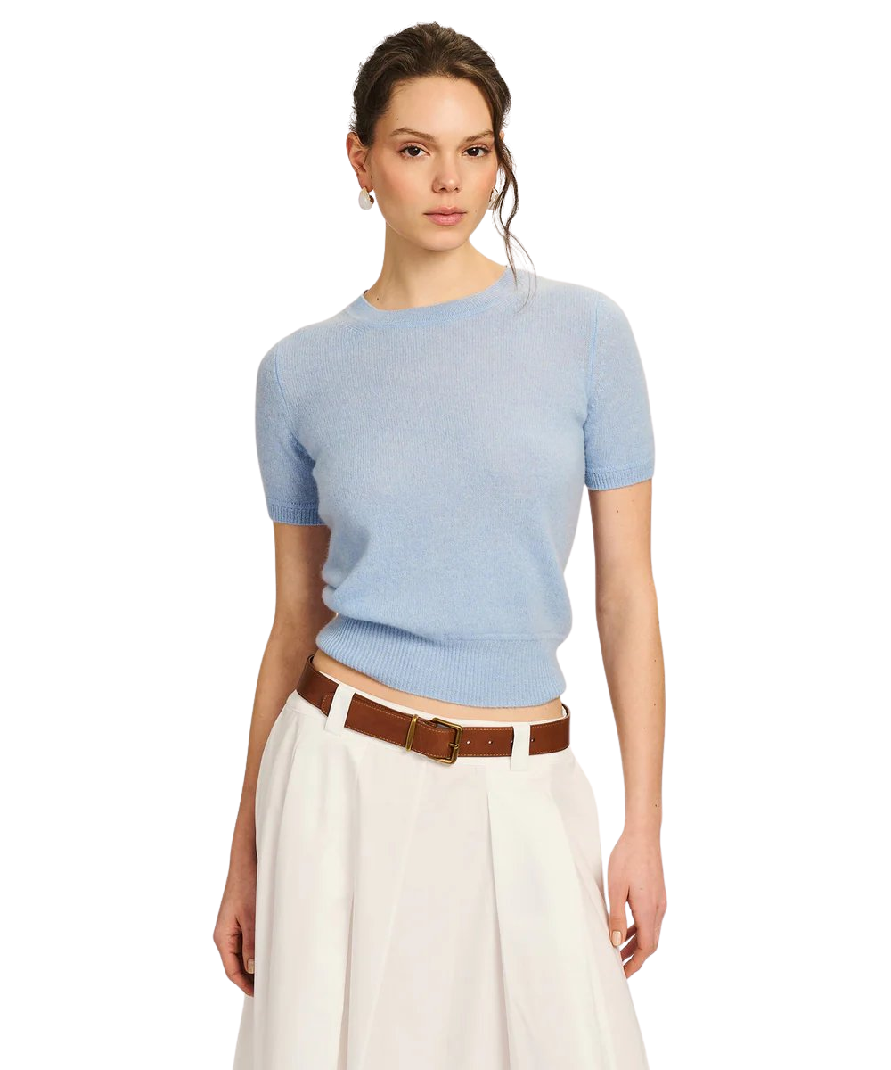 Lightweight Cashmere Short Sleeve Sweater