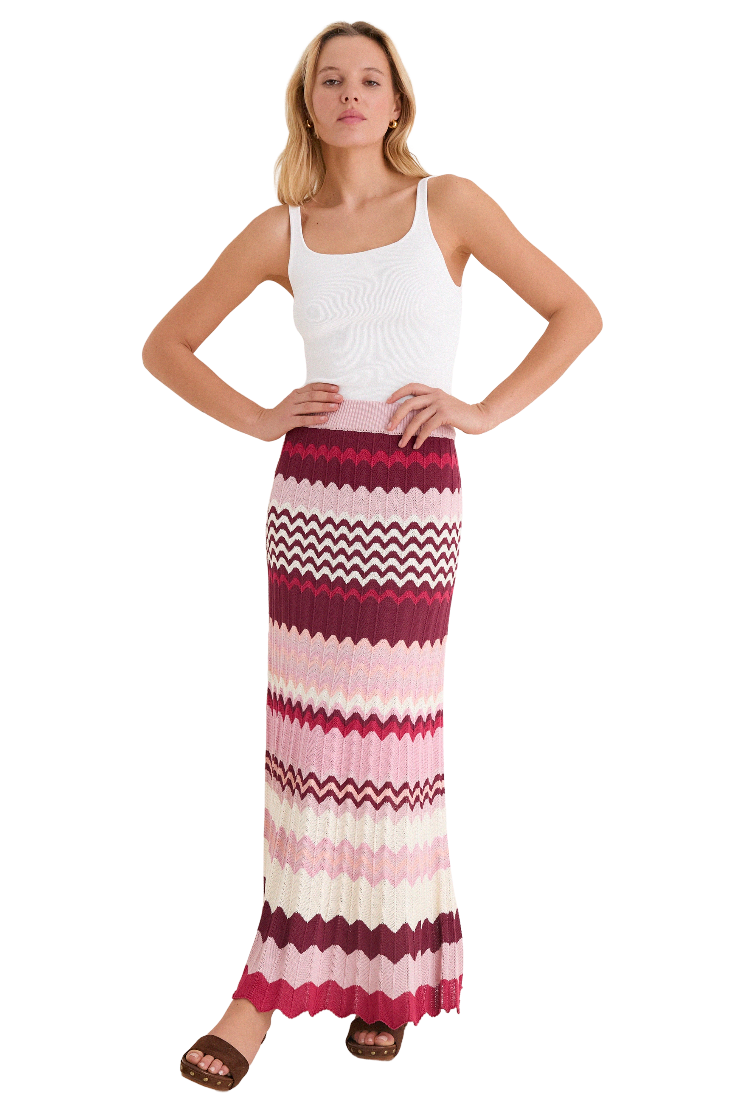 La Vie En Rose Stripe Sylvie Skirt