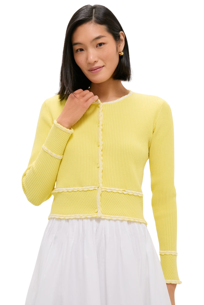 Pale Yellow Lily Cardigan