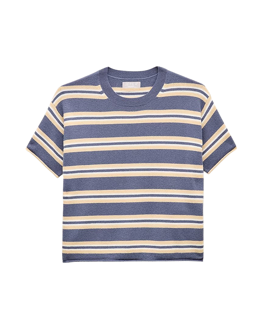 Cashmere relaxed T-shirt in stripe