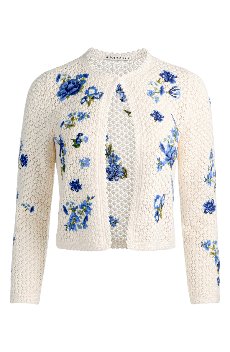 Anderson Floral Embroidered Cotton & Wool Cardigan