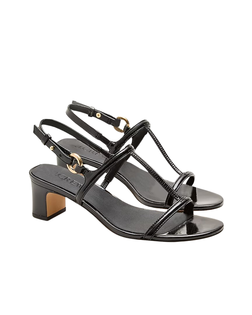 Esme block-heel sandals in patent leather