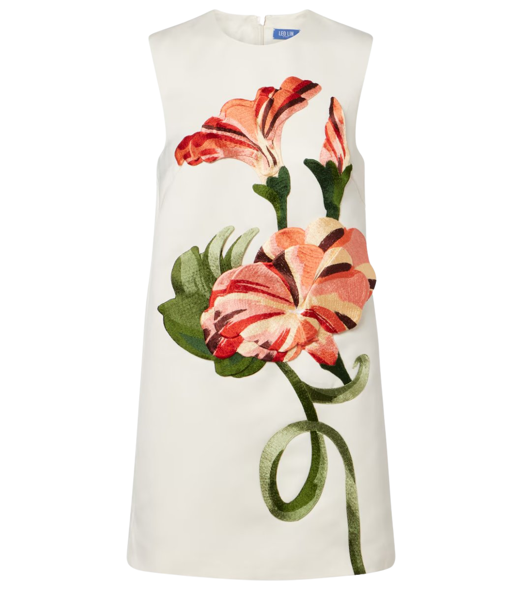 Leo Lin Yvonne floral-appliqu minidress - STACIE FLINNER - Stacie Flinner