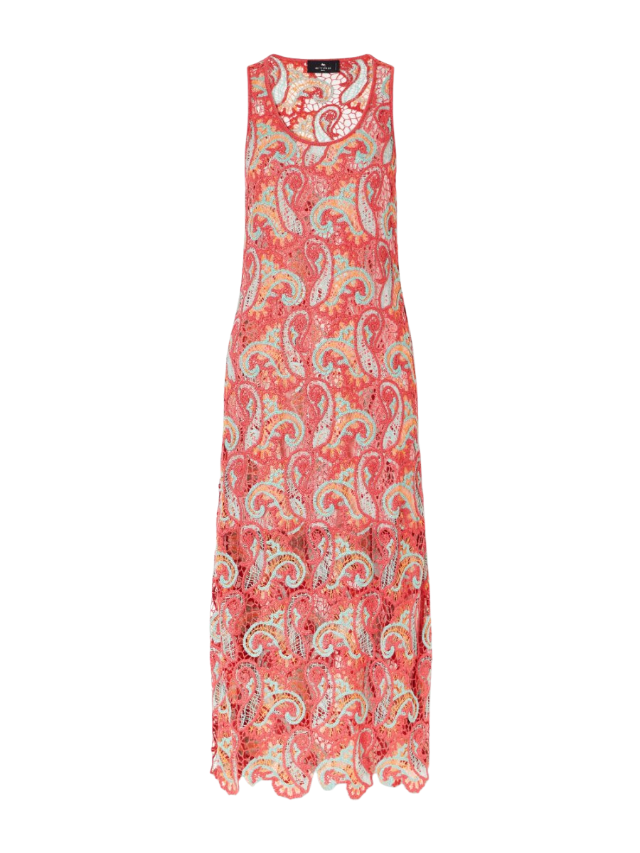 Crocheted midi dress