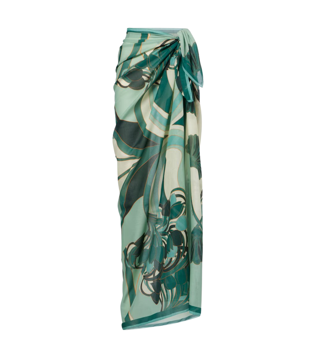 La DoubleJ Printed cotton beach cover-up