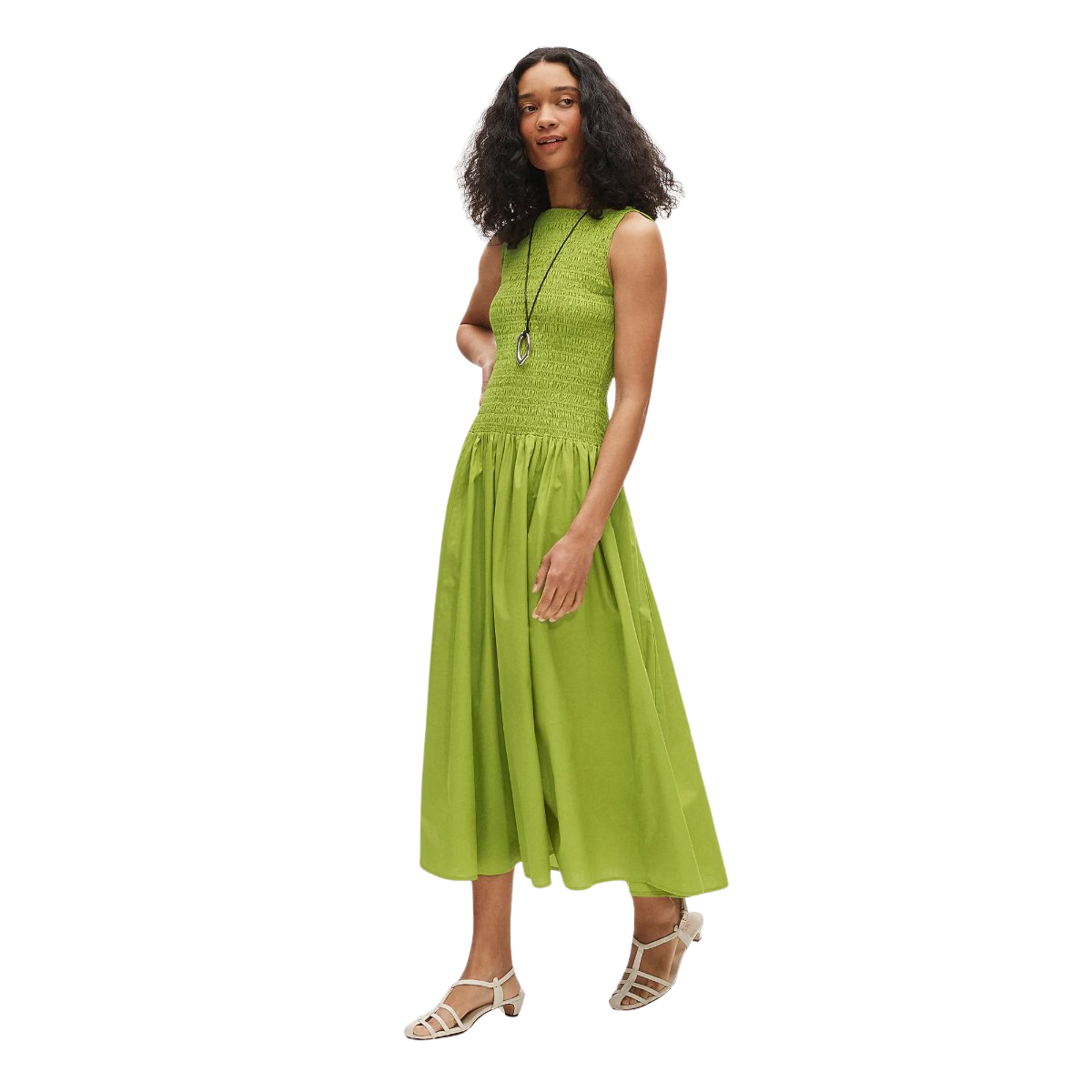 Lina smocked midi dress