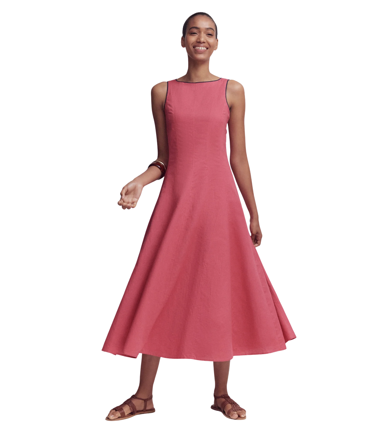 Annet Linen Blend Midi Dress