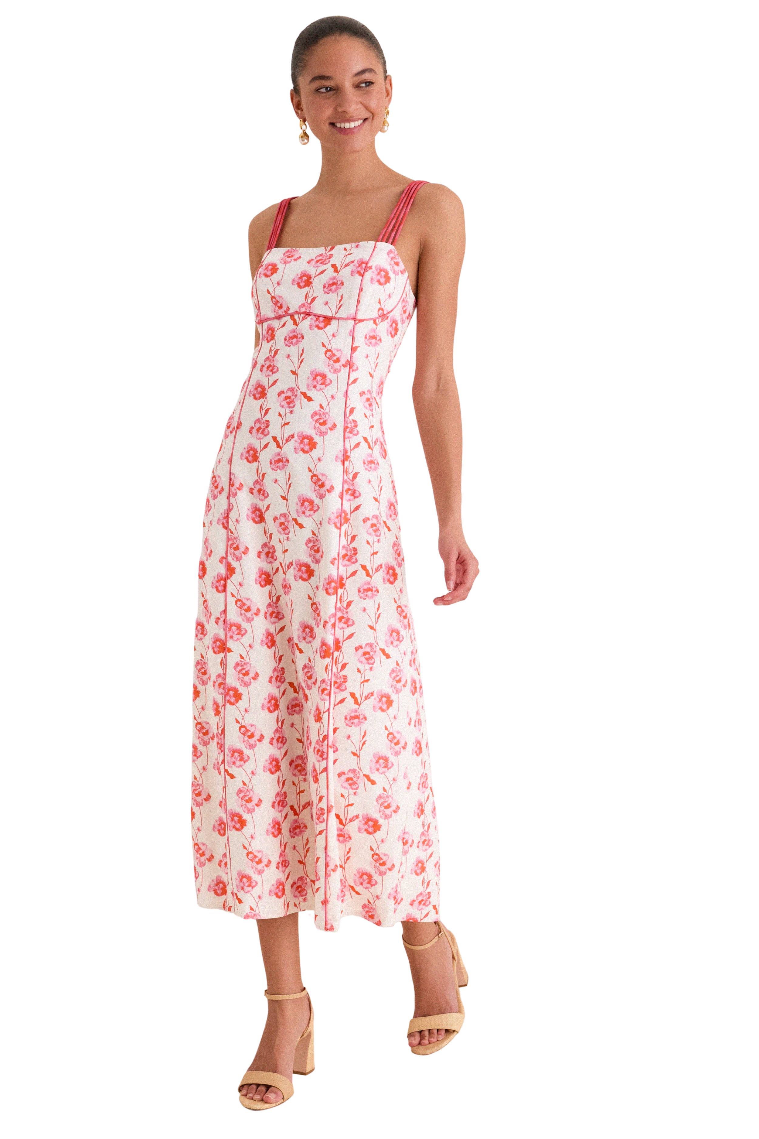 Poppy Trellis Floral Cordelia Maxi Dress
