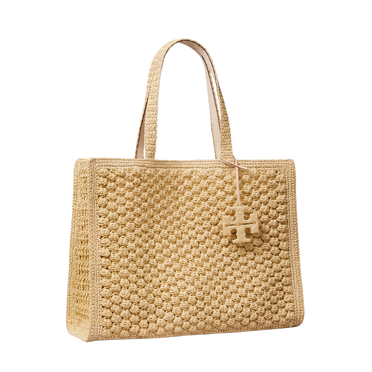 LARGE ELLA HAND-CROCHETED POPCORN TOTE