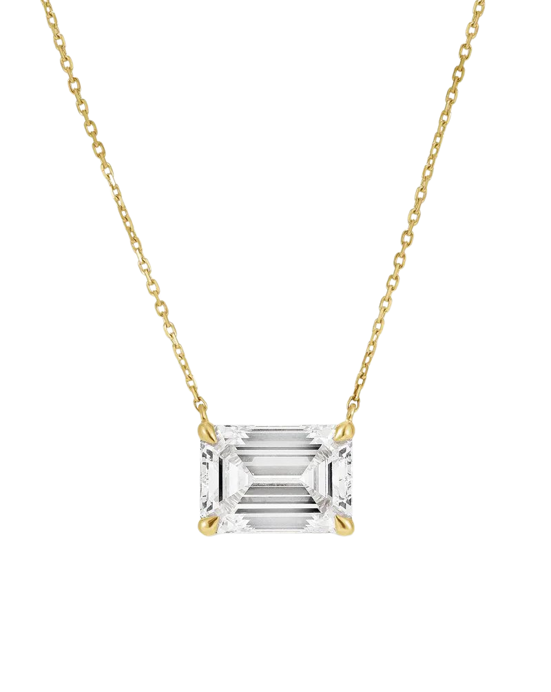 Emerald Lab Diamond Necklace