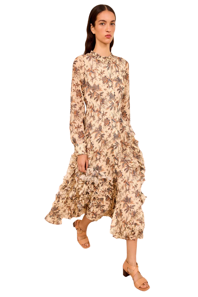 Rhea Shirt Dress with Ruffle Skirt