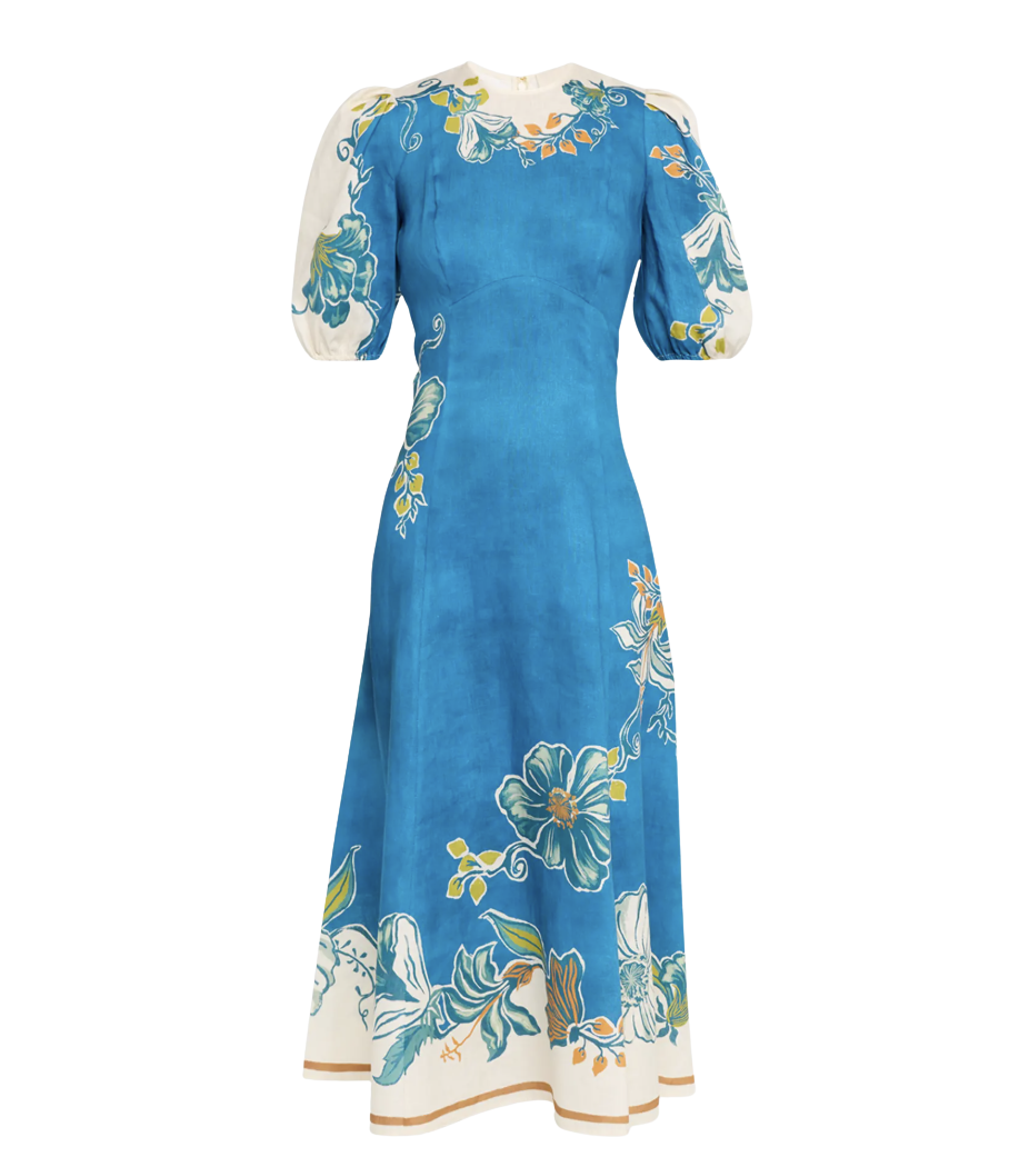 ALEMAIS Luda Linen Midi Dress