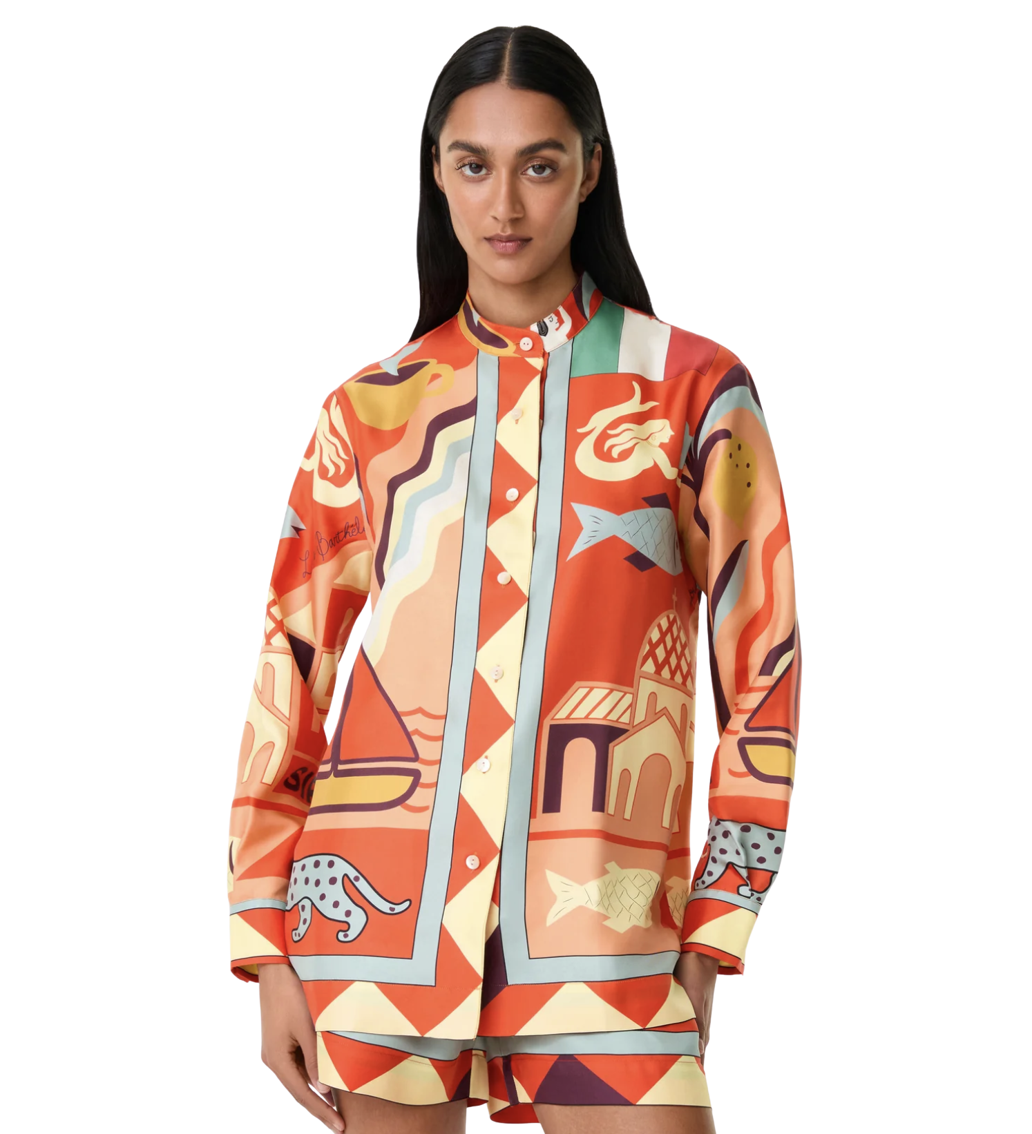 Kelsy Shirt in Louis Barthélemy Print