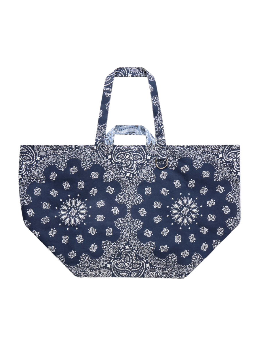 Maxi Basket printed cotton tote