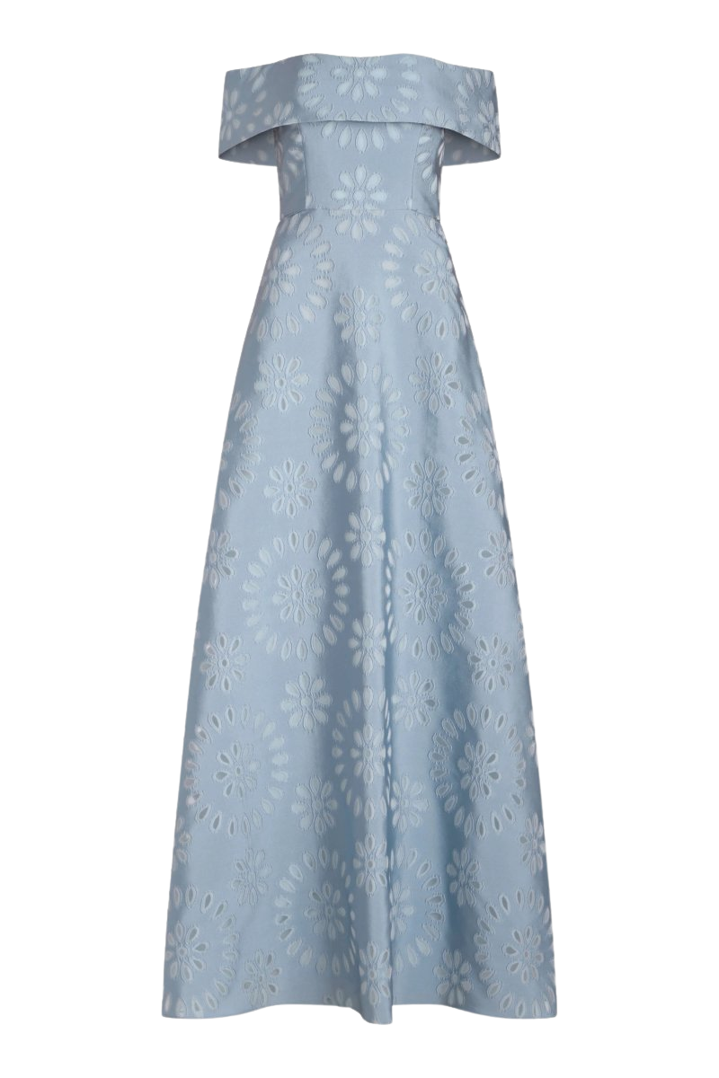 Ella Floral Burnout Gown