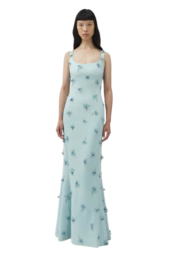 Briella Embellished Crepe Gown