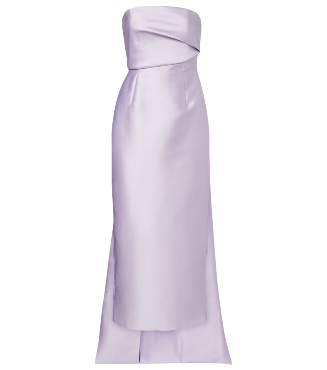 Solace London Kiki caped satin corset cocktail dress