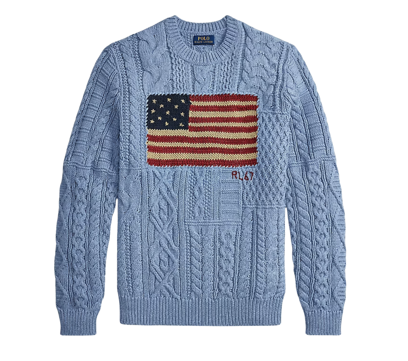 Aran-Knit Flag Sweater