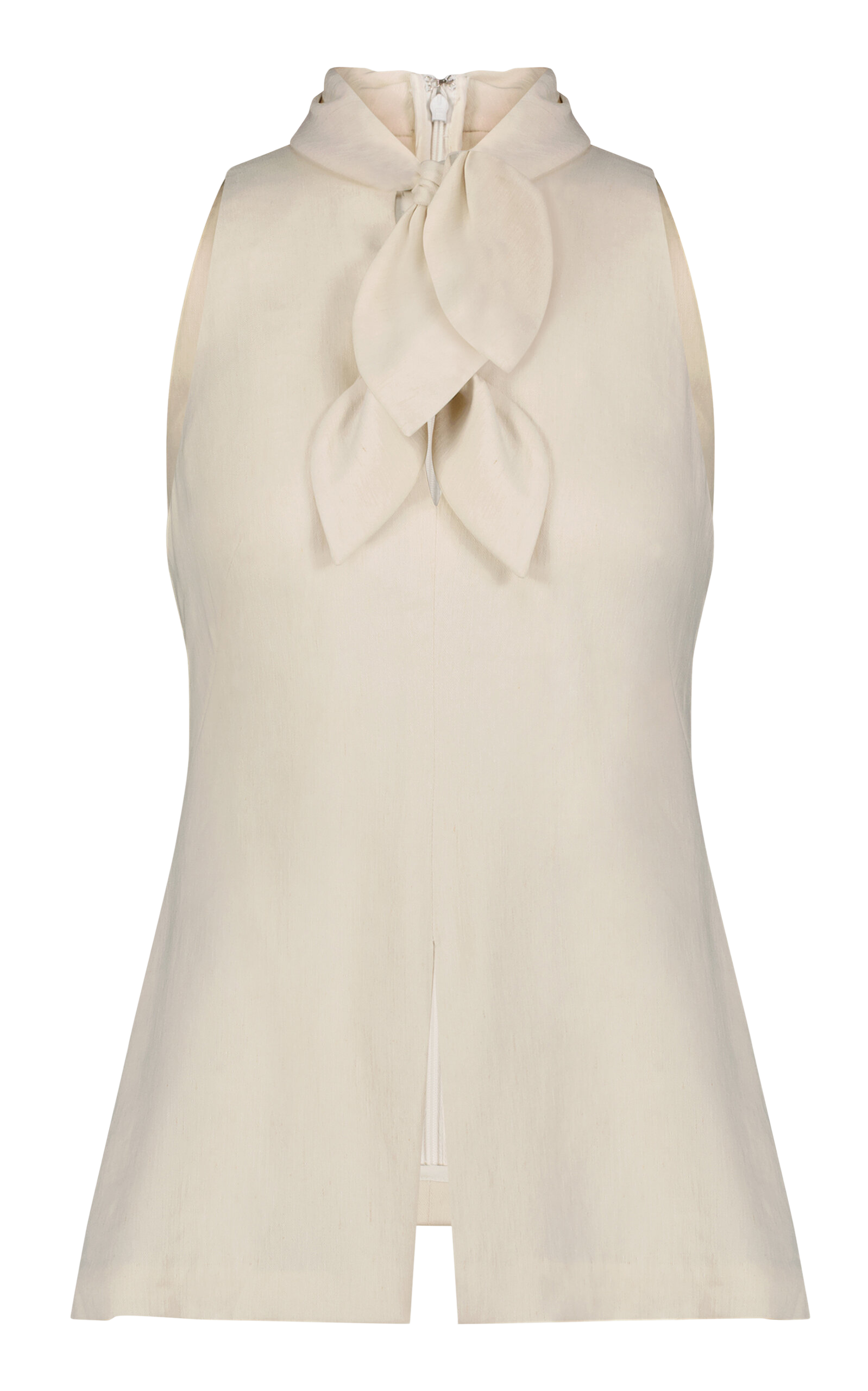 Lela Rose Linen Bow Top