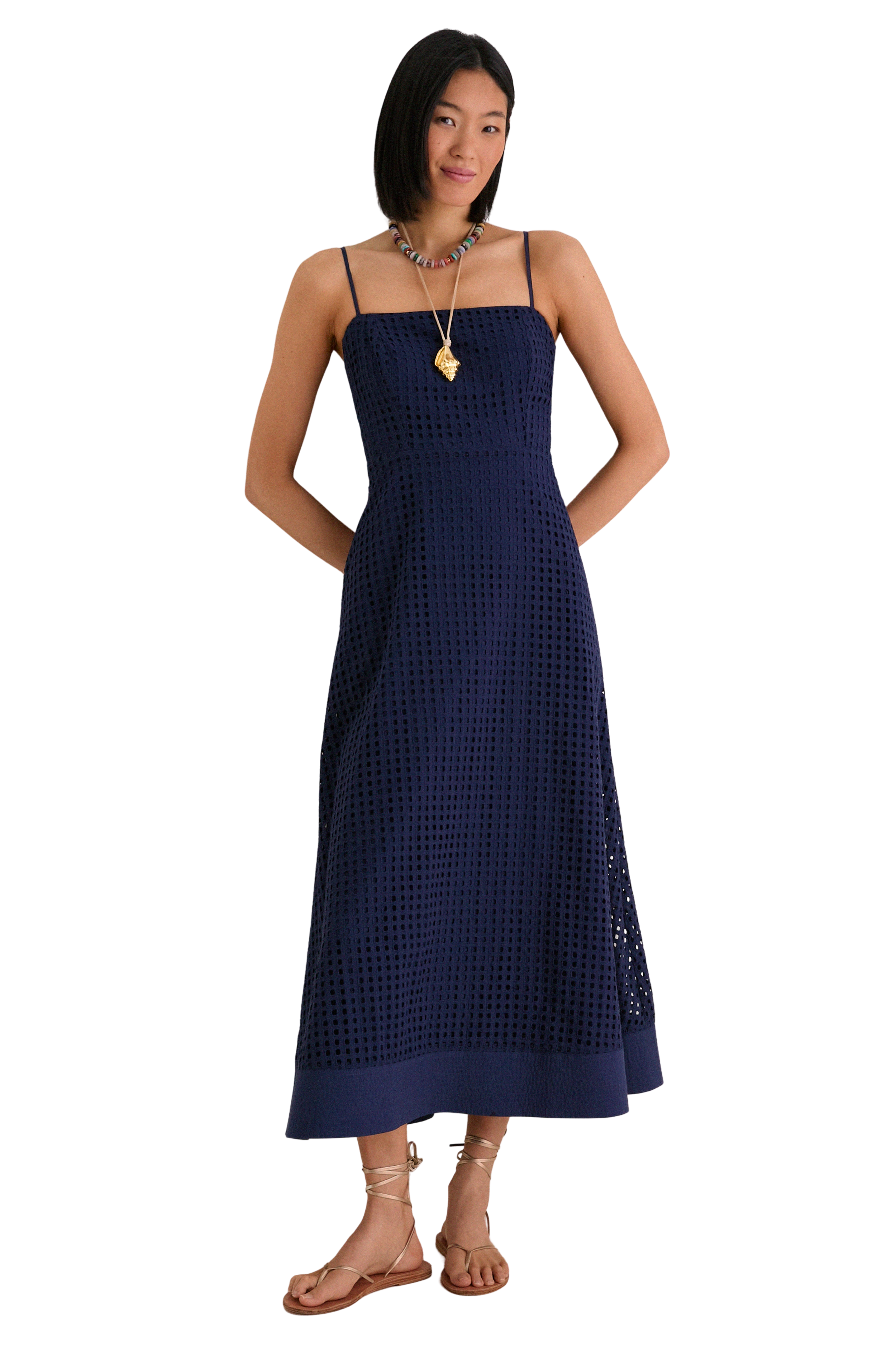 Ink Eyelet Rhea Dress