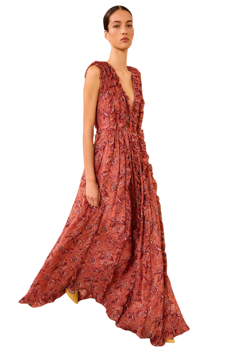Aida Cascading Ruffle Gown