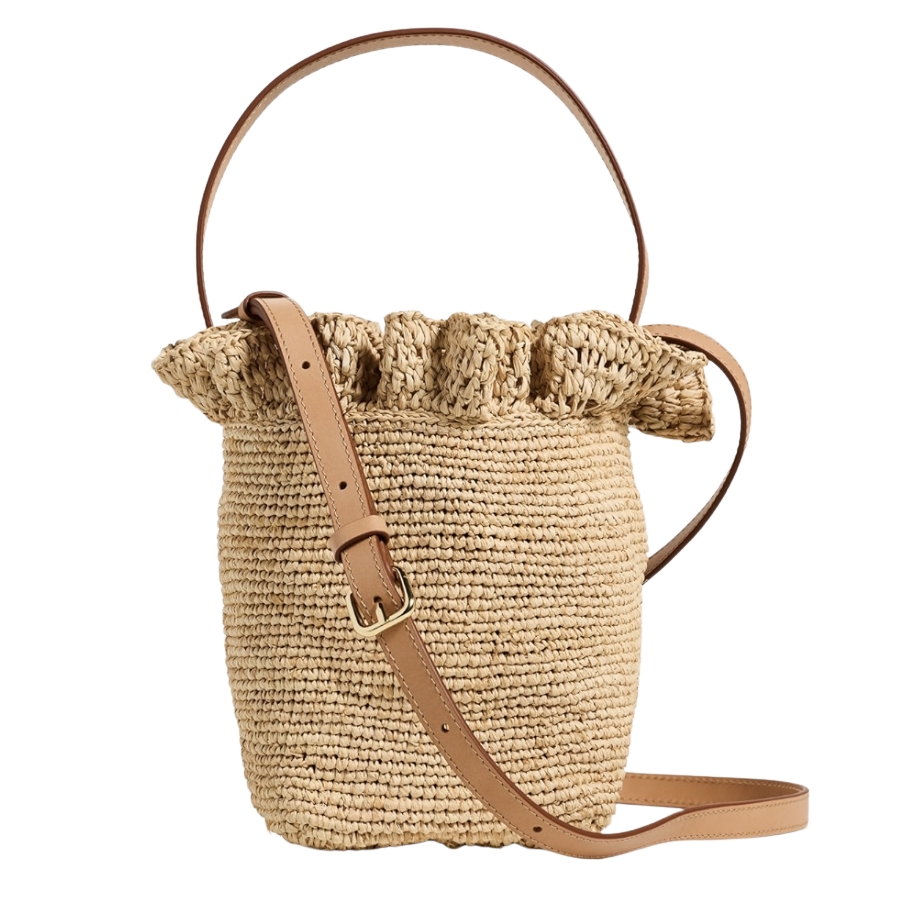 Laith Crochet Top Handle Bucket Bag
