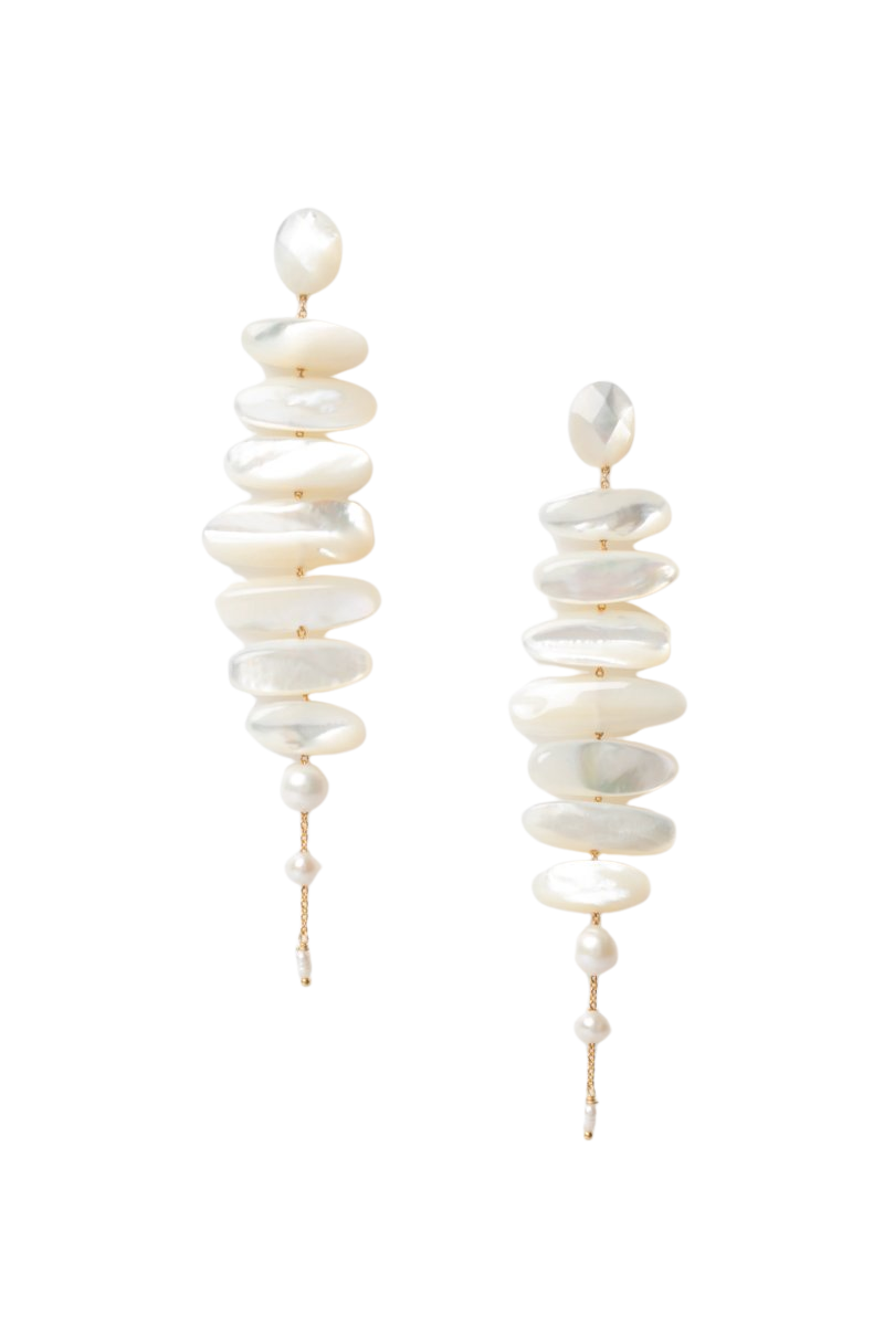 Mizumi Earrings White MOP