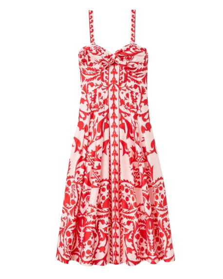 Ingrid Dress in Faraway Print-Poppy
