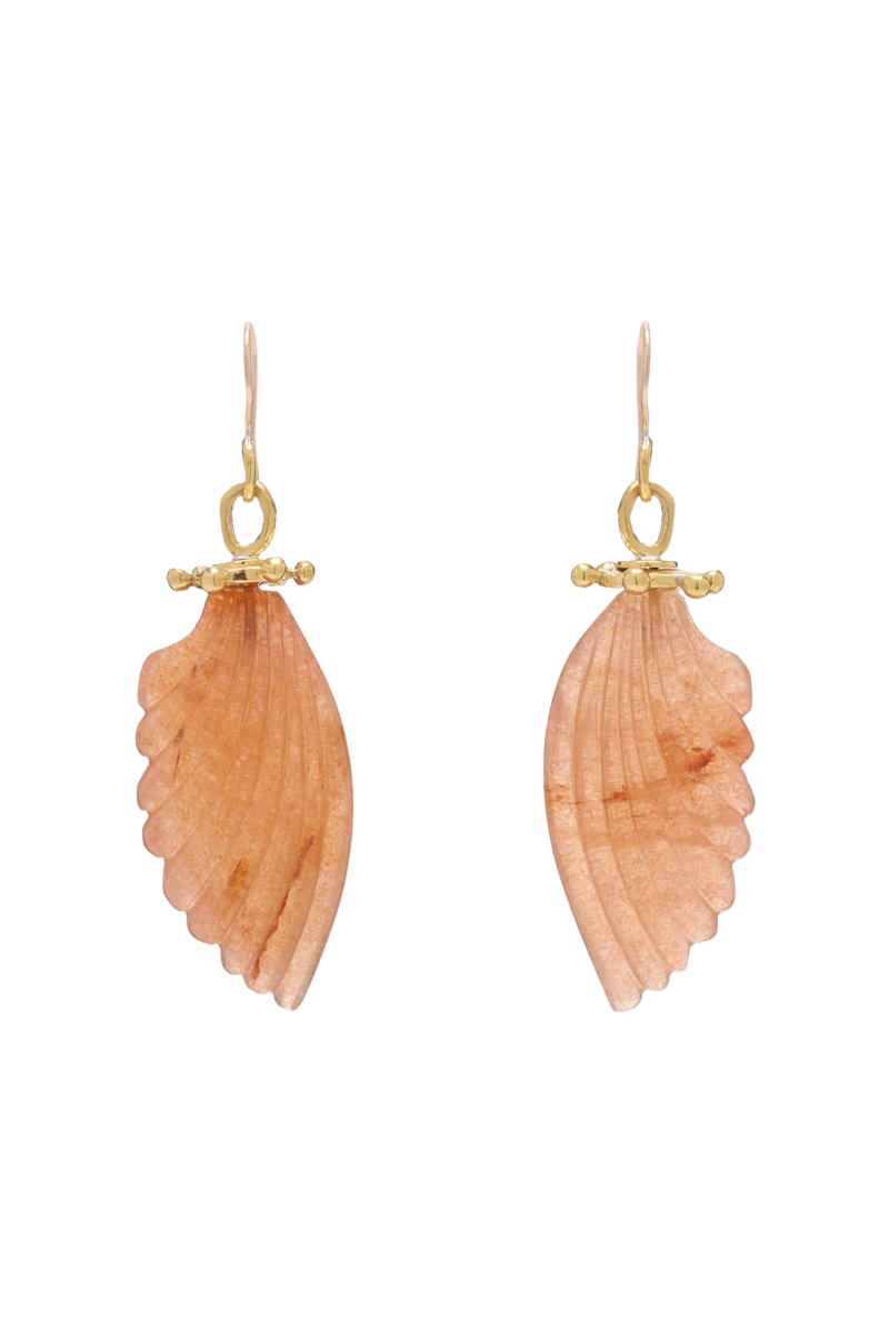Small Wing Stone Drop Earring