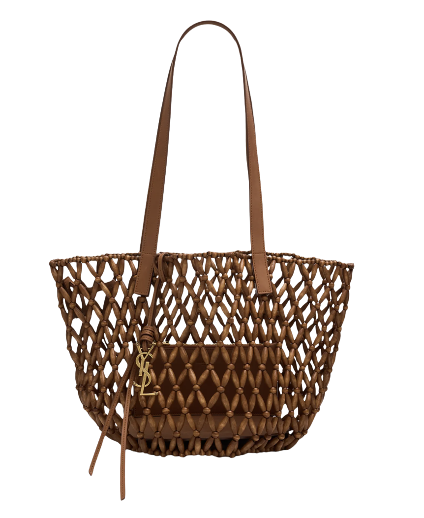 Saint Laurent Panier Small Open-Work Bead Shoulder Bag