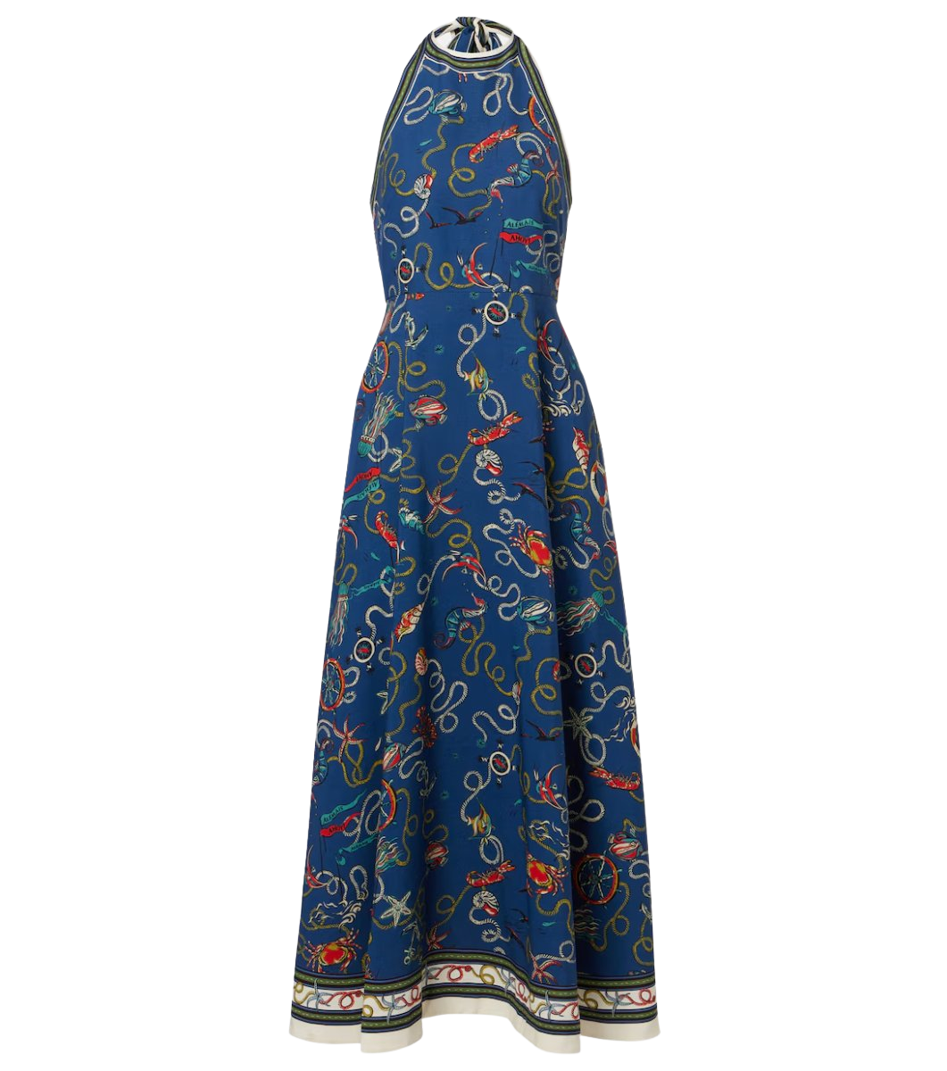 Alémais Cove printed halterneck maxi dress
