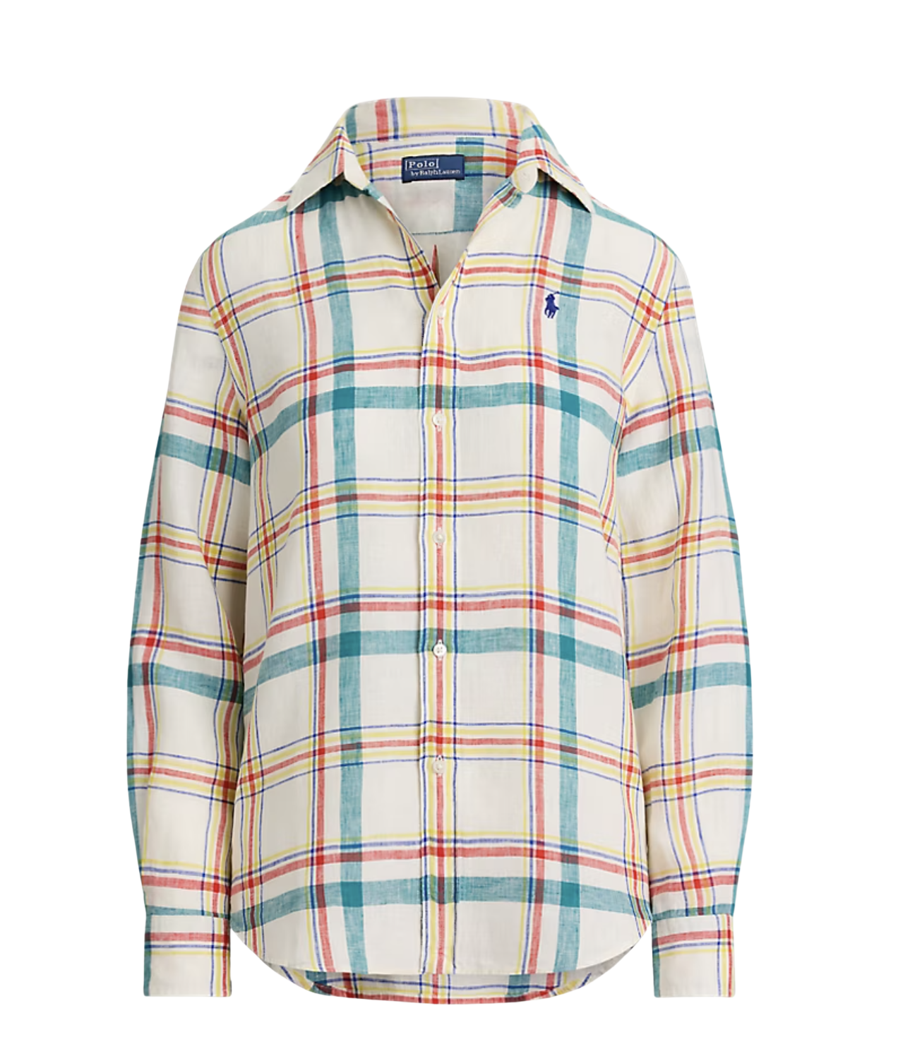 Classic Fit Plaid Linen Shirt