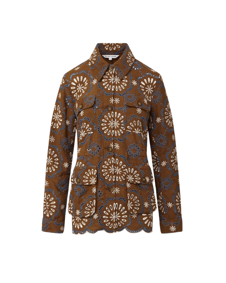 Kiki Linen Eyelet Jacket