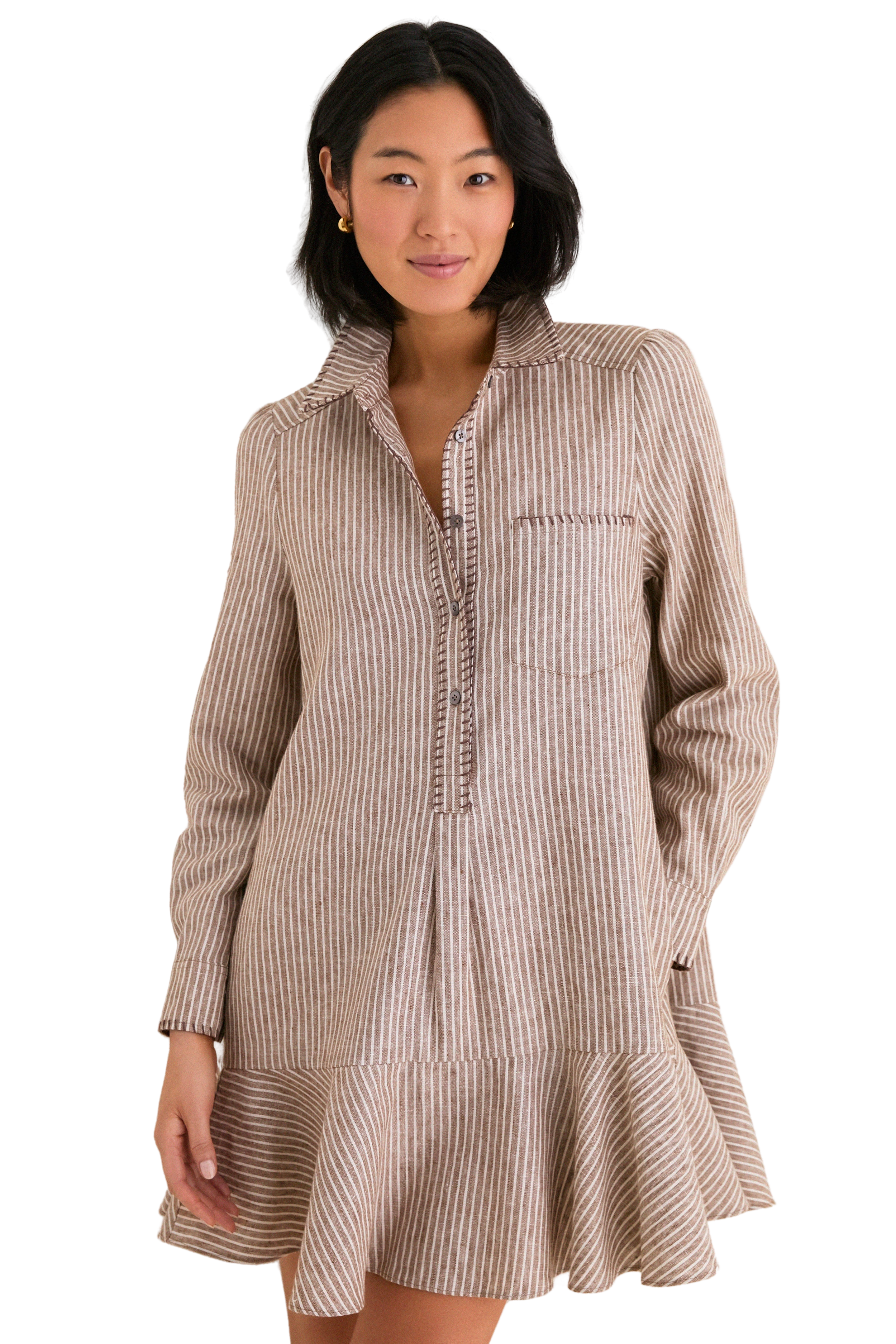 knee length dresses for ladies Chambray Callahan Shirt Dress main image 1