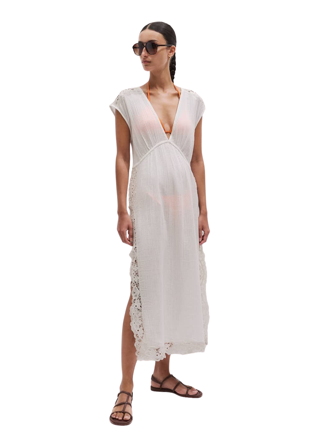 Reversible Beach Dress Textured Cotton