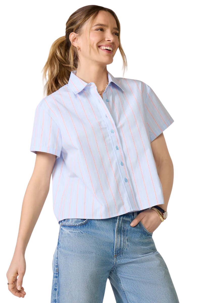 Boxy Crop Short Sleeve Shirt