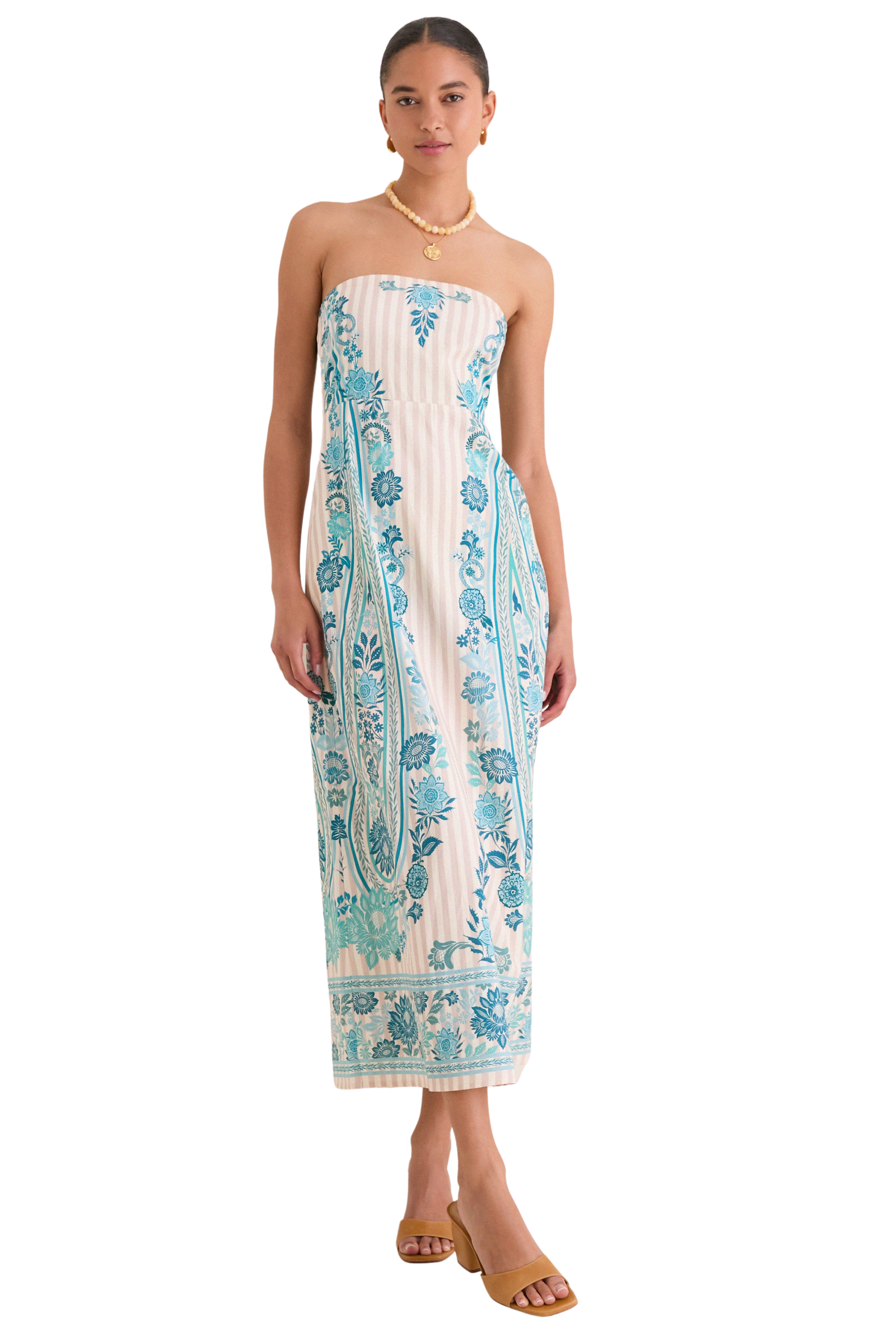 Paisley Stripe Dalton Midi Dress