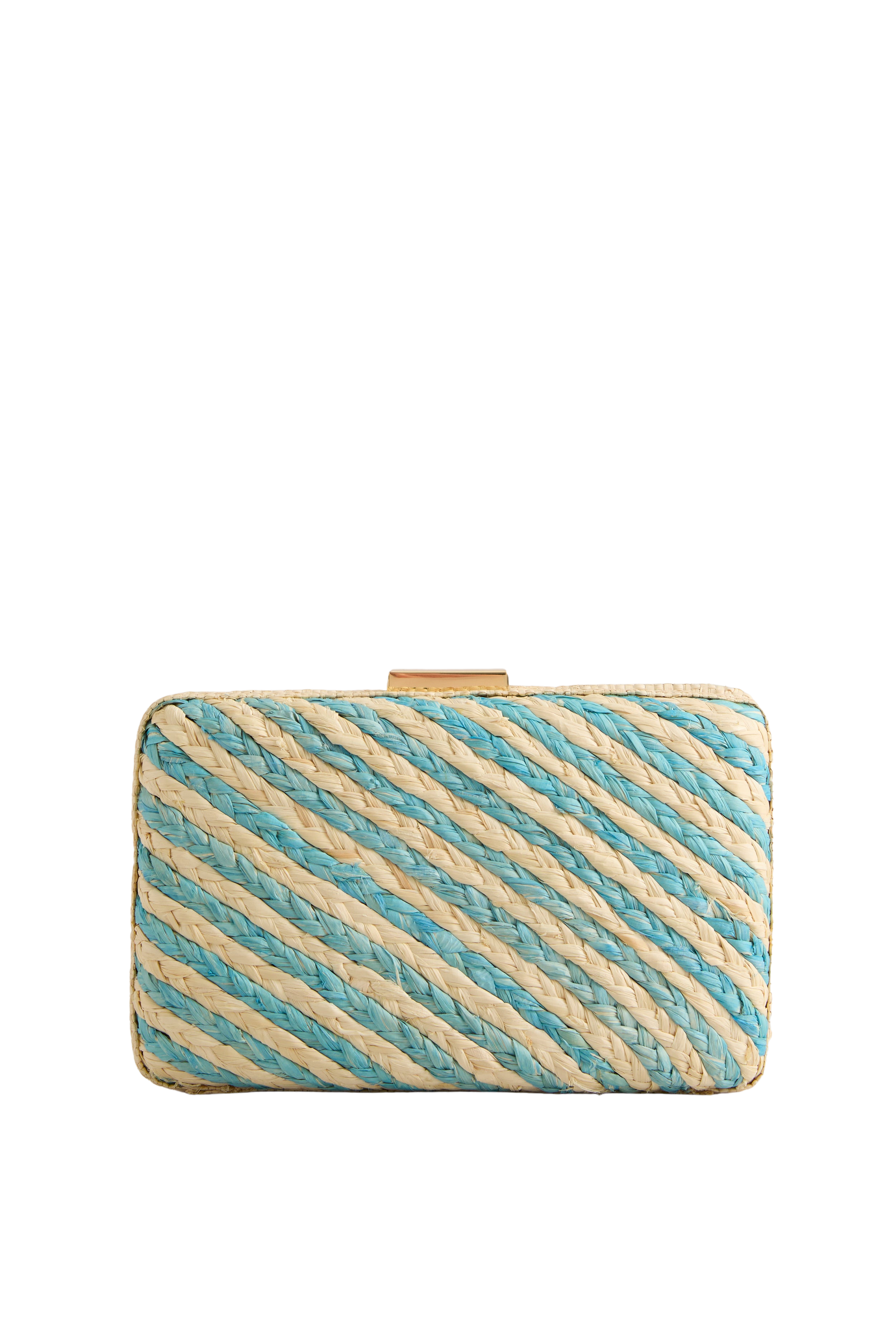 Blue and Natural Carmen Clutch