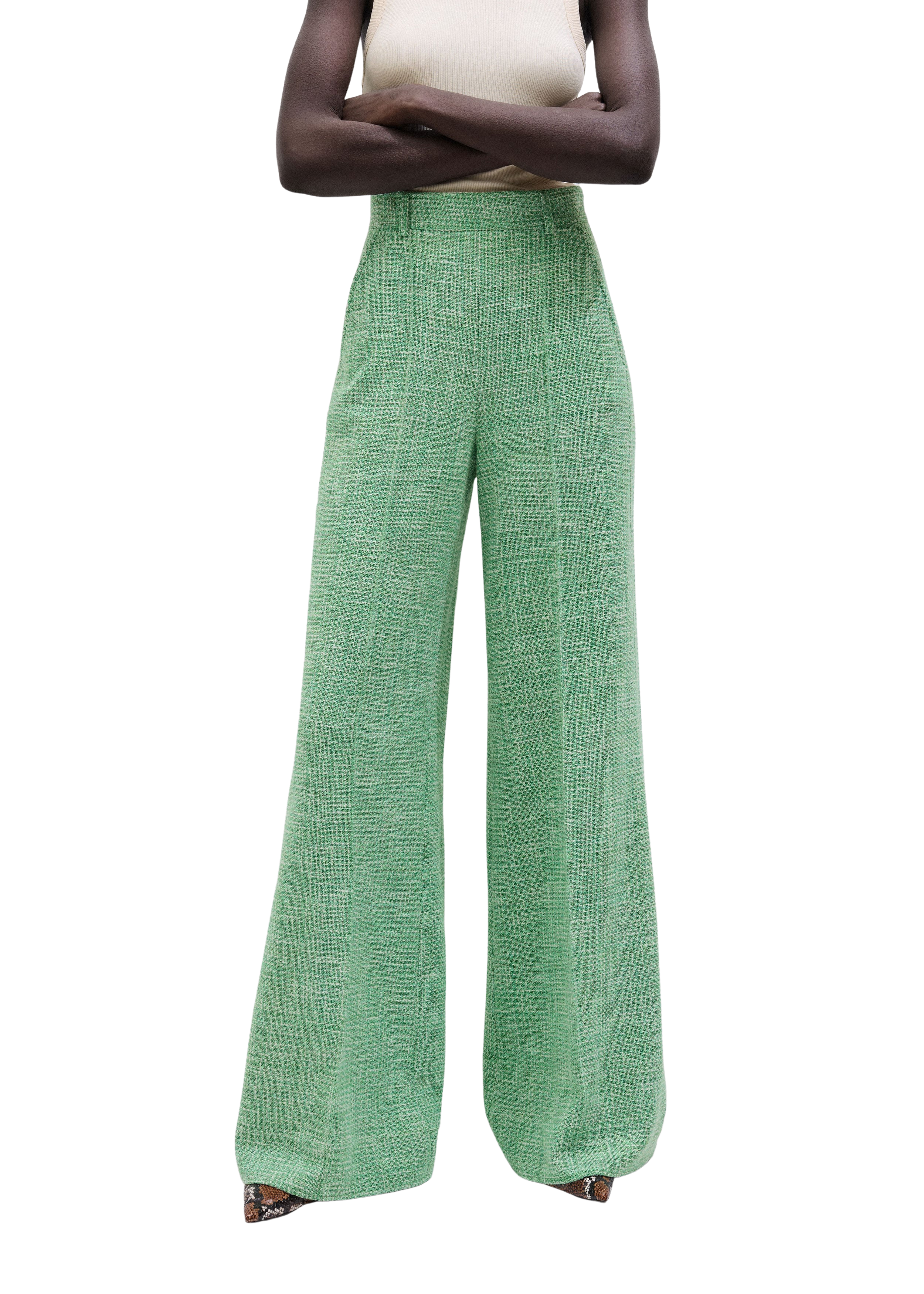 Wide-Leg Pant Italian Tweed