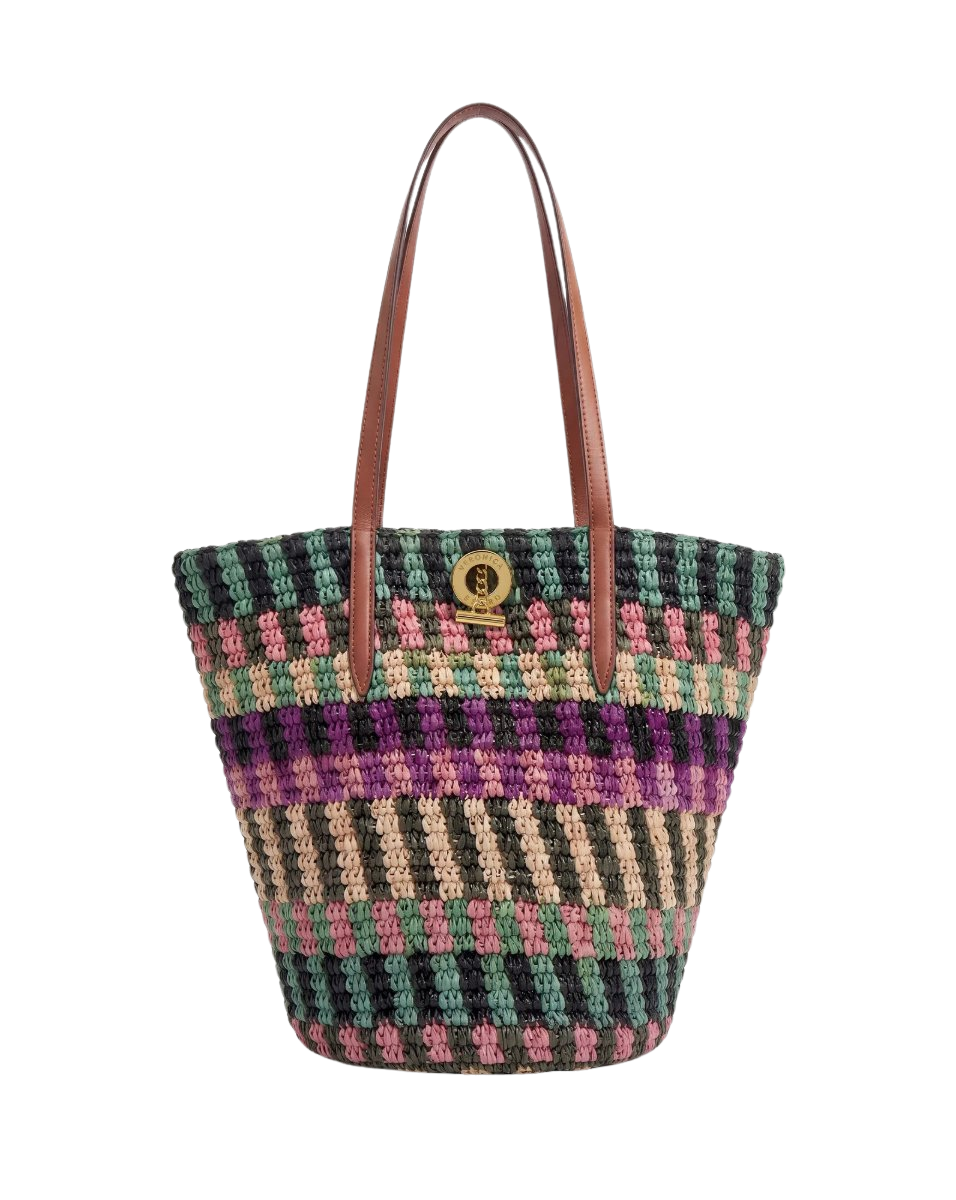 Raffia Anchor Basket Tote