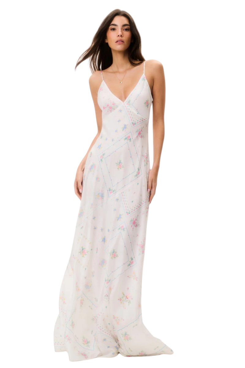 Castilla Silk Patchwork Maxi Dress