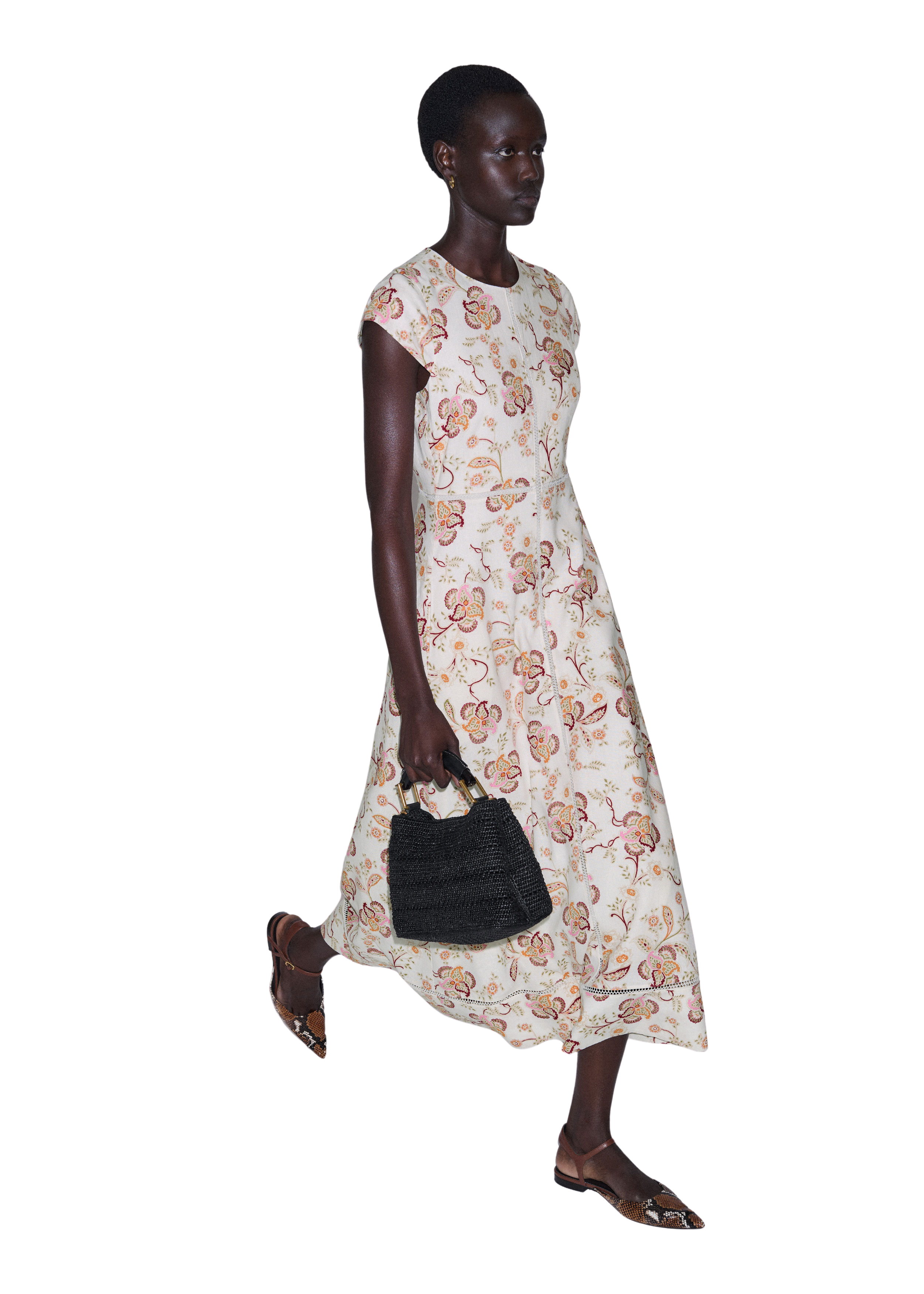 Fit + Flare Midi Dress Crease-Less Linen
