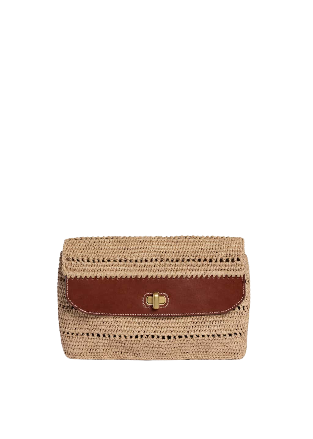 Summer Clutch Raffia + Leather