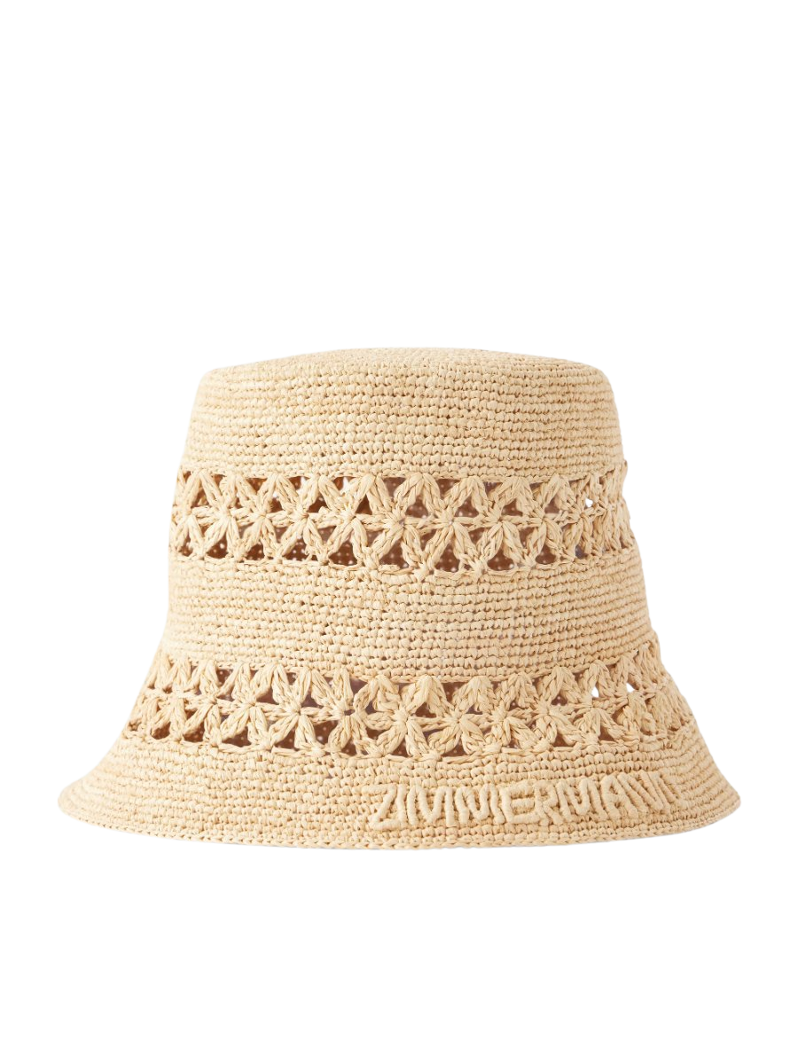 Raffia bucket hat