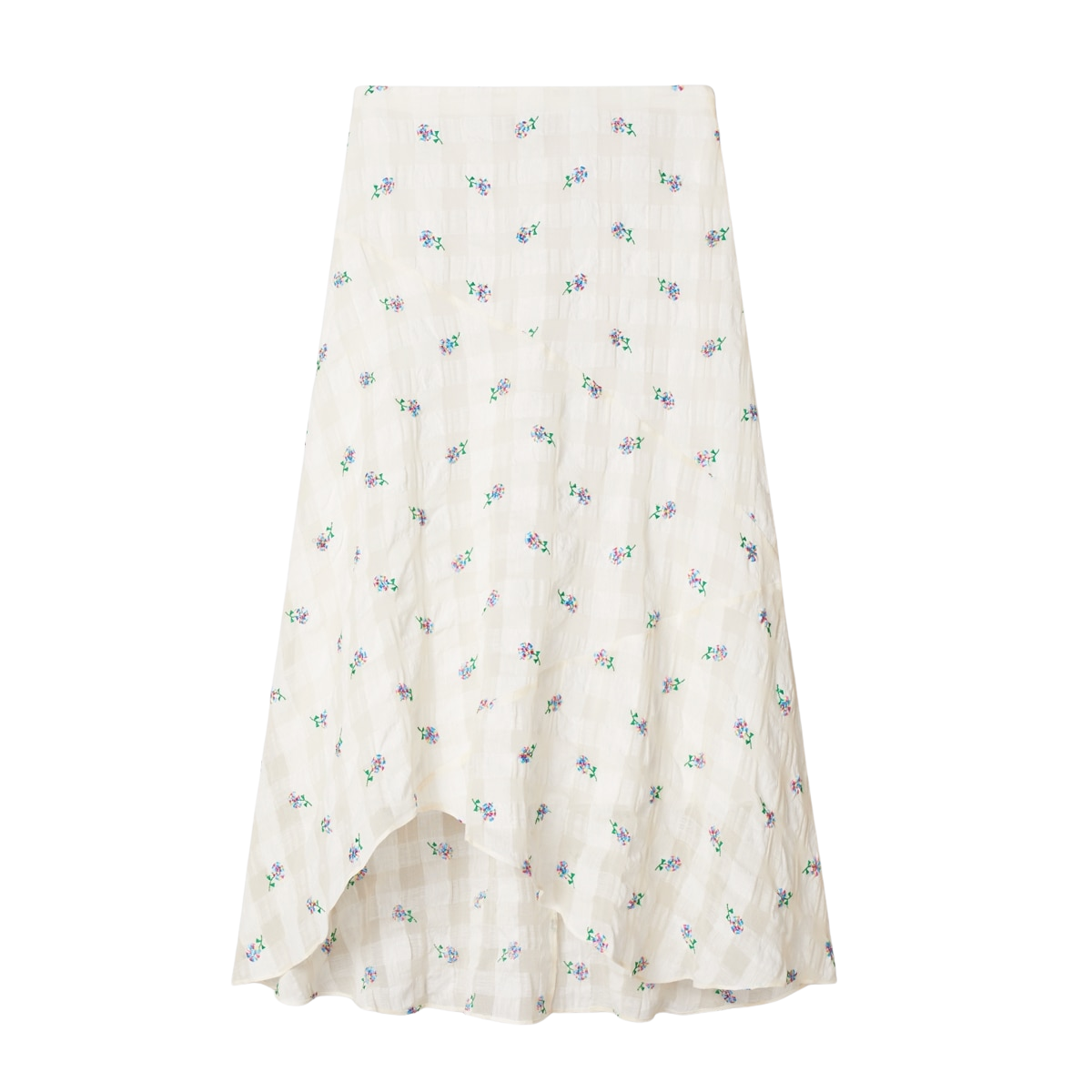 EMBROIDERED LINEN SKIRT