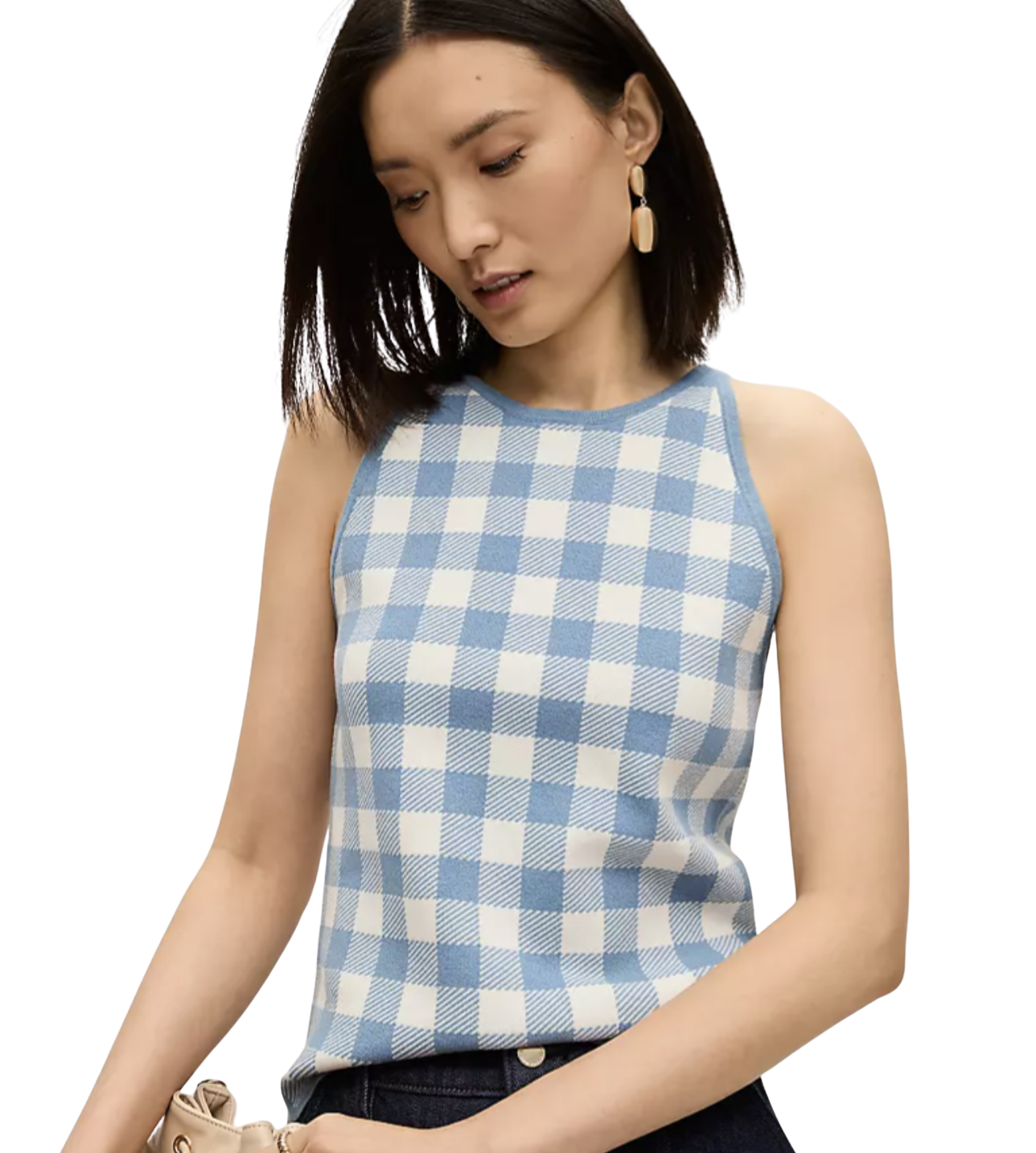 Gingham Halter Shell