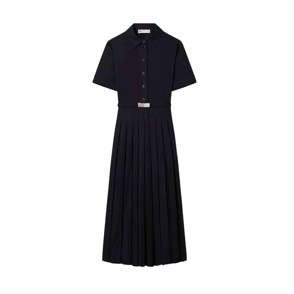 PLEATED POPLIN SHIRTDRESS