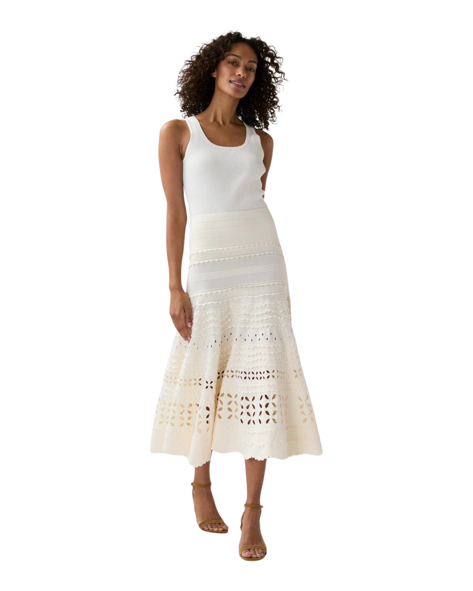 Annisa Eyelet Skirt in Cowrie
