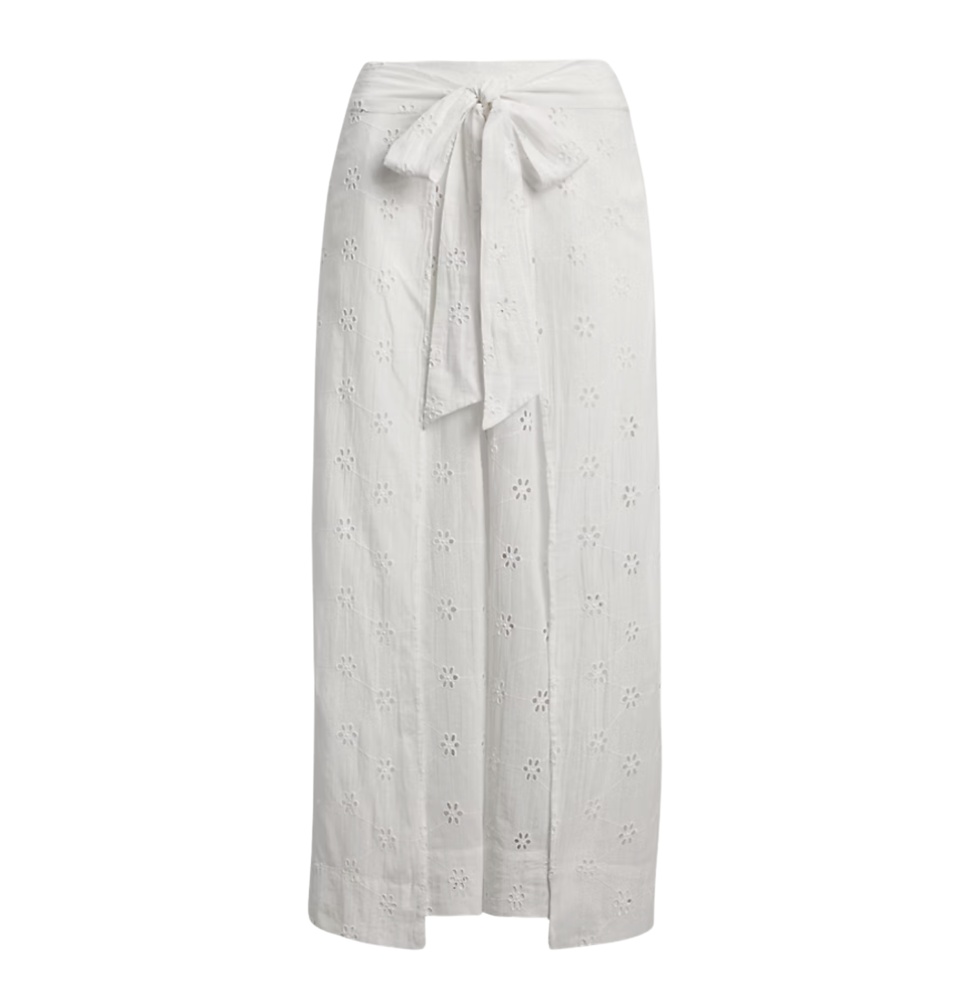 Cotton Eyelet Cover-Up Wrap Pant