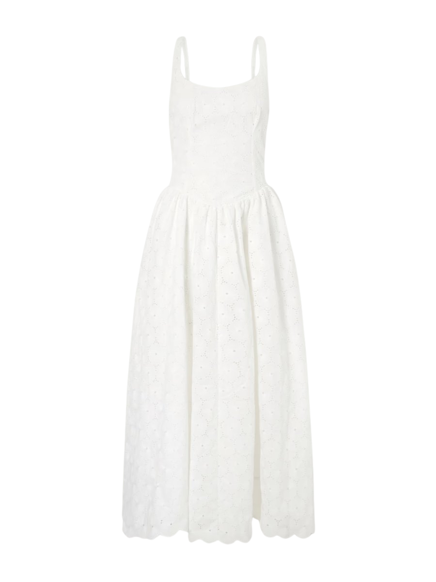 Milana broderie anglaise midi dress